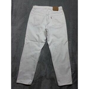 Vintage Levi's 550 Relaxed Fit Men's White Denim Size 34x30 USA Made '01
